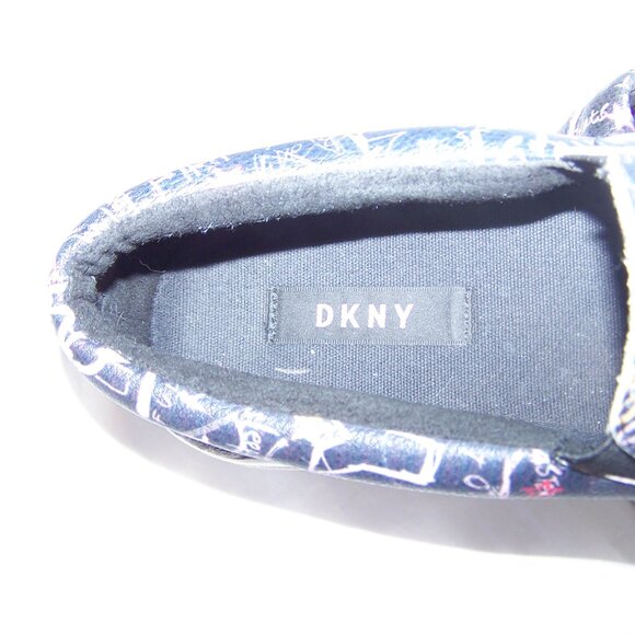 **Final Sale** DKNY Faux Leather Graffiti Loafers Sz 8.5 - Picture 3 of 6